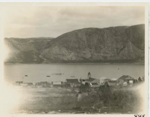 Image of Nain from mountain back of village